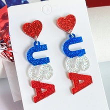 Load image into Gallery viewer, *RTS: Acrylic USA Drop Studs*