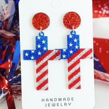 Load image into Gallery viewer, *RTS: Acrylic USA Drop Studs*
