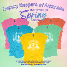 Load image into Gallery viewer, Legacy Keepers of Arkansas Shirts Large Front Logo ONLY - MYSTERY COLOR