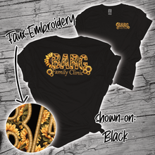 Load image into Gallery viewer, BARG Sunflowers FAUX Embroidery Short Sleeve TShirt ***SASS Exclusives*** MYSTERY Color