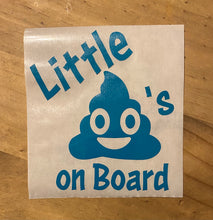Load image into Gallery viewer, Little Turds on Board Vinyl Decal in White