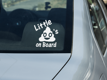 Load image into Gallery viewer, Little Turds on Board Vinyl Decal in White