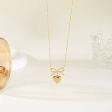 Load image into Gallery viewer, Bow and Heart Necklace
