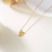 Load image into Gallery viewer, Bow and Heart Necklace
