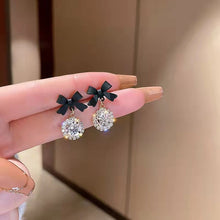 Load image into Gallery viewer, Sparkle Bow Drop Studs
