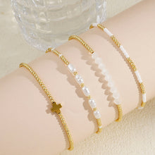 Load image into Gallery viewer, Beaded Cross Bracelet Stack
