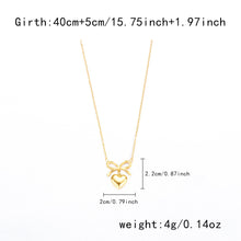 Load image into Gallery viewer, Bow and Heart Necklace
