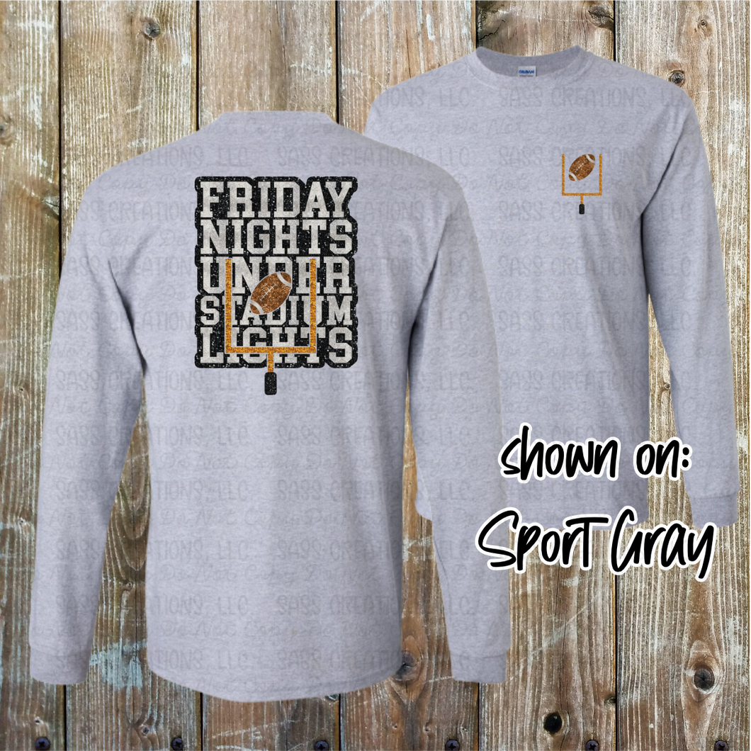 Friday Nights Under Stadium Lights_FAUX Sequins & FAUX Glitter_Long Sleeve