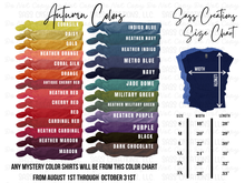 Load image into Gallery viewer, BARG Fall Leaves FAUX Embroidery Short Sleeve TShirt ***SASS Exclusives*** MYSTERY Color
