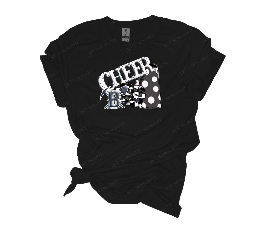 Bauxite Cheer Pom & Megaphone Polka Dots